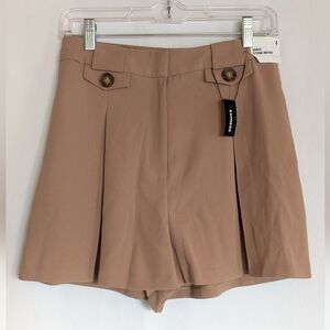 New Express 4 Tan Brown Skorts Shortie High Rise Classy Office School Summer
